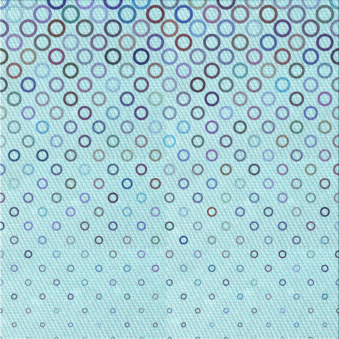 Round Patterned Iceberg Blue Rug, pat2837lblu