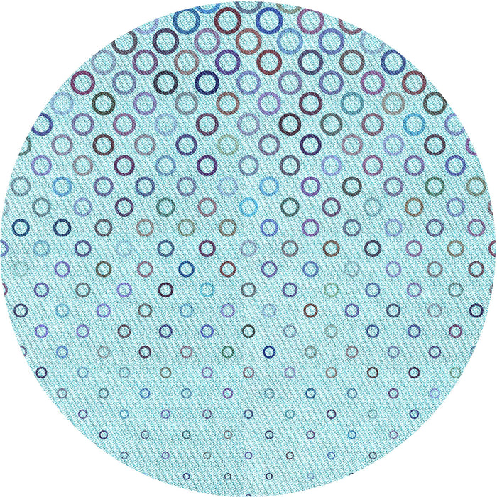 Square Patterned Iceberg Blue Rug, pat2837lblu