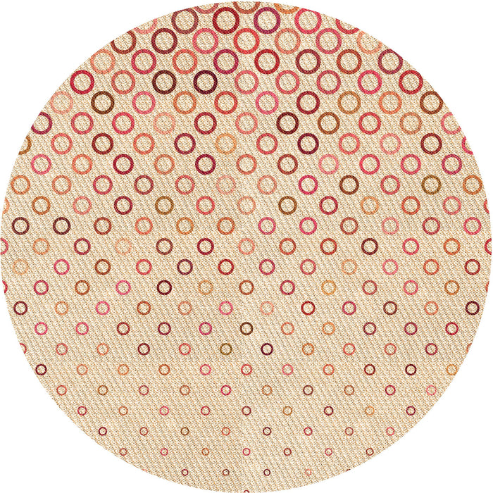 Square Patterned Orange Rug, pat2837org
