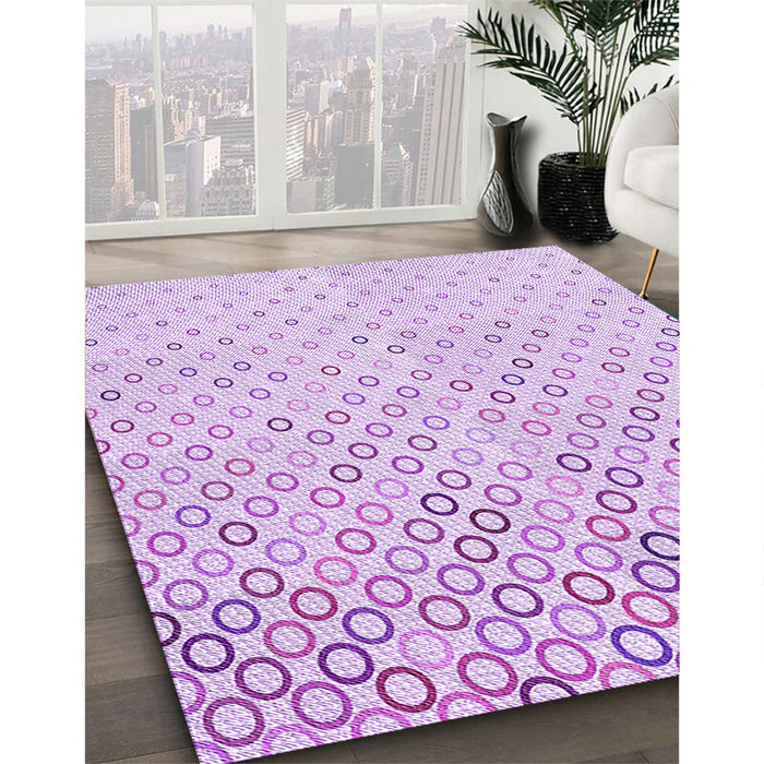 Patterned Purple Rug in Family Room, pat2837pur