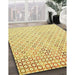 Patterned Sun Yellow Rug in Family Room, pat2837yw