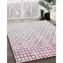 Patterned Off-White Novelty Rug in Family Room, pat2837