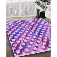 Patterned Dark Orchid Purple Rug, pat2838pur