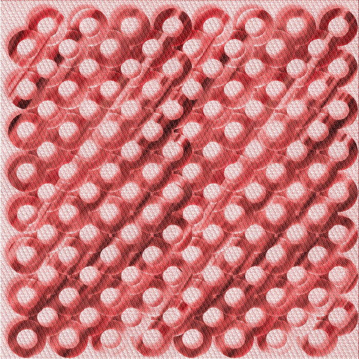 Round Patterned Pastel Pink Rug, pat2838rd