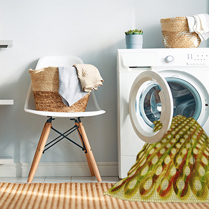 Machine Washable Transitional Bold Yellow Rug in a Washing Machine, wshpat2838yw