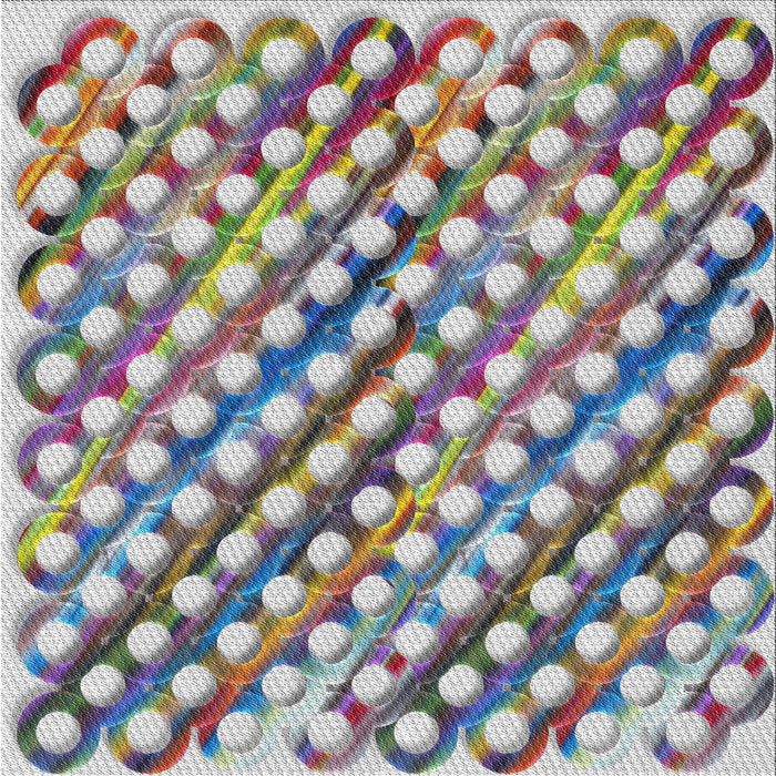 Square Patterned Pale Silver Gray Novelty Rug, pat2838