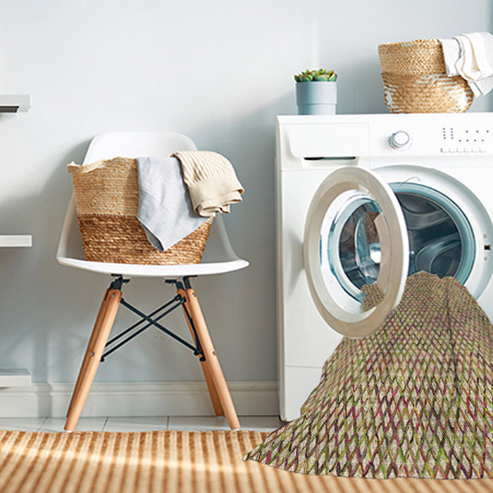 Machine Washable Transitional Sienna Brown Rug in a Washing Machine, wshpat2839brn