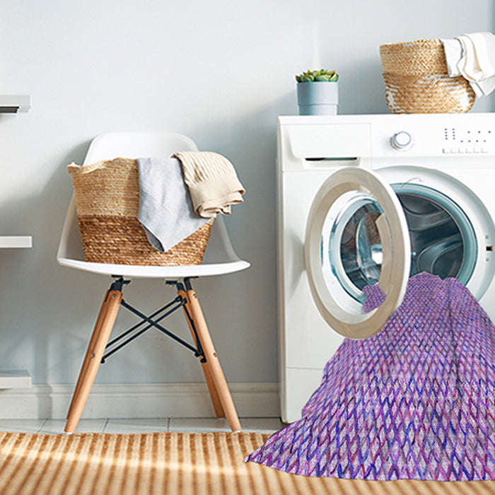 Machine Washable Transitional Mauve Purple Rug in a Washing Machine, wshpat2839pur