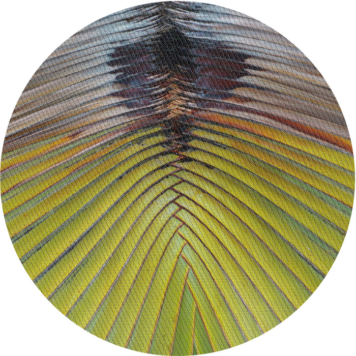 Sideview of Patterned Avocado Green Novelty Rug, pat283