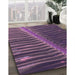 Patterned Orchid Purple Rug in Family Room, pat284pur