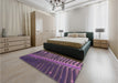 Patterned Orchid Purple Rug in a Bedroom, pat284pur