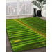 Machine Washable Transitional Green Rug in a Family Room, wshpat284yw