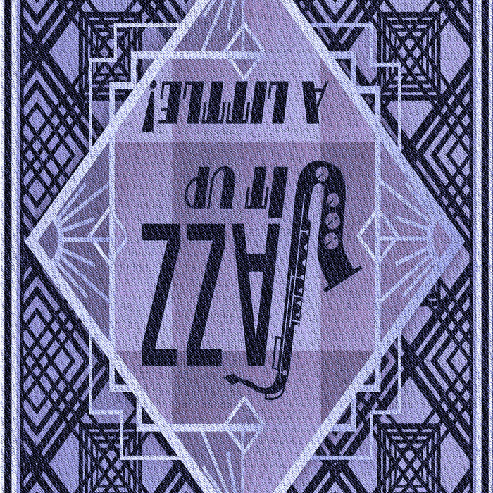 Patterned Blue Rug, pat2840blu