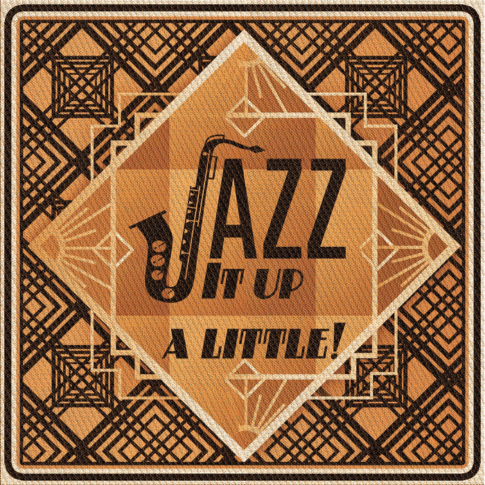 Round Patterned Orange Rug, pat2840org