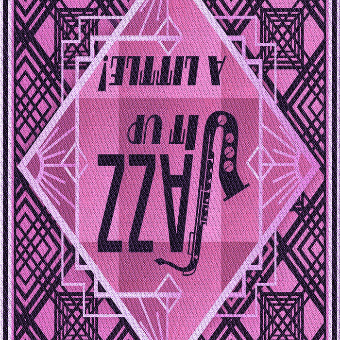 Machine Washable Transitional Violet Purple Rug, wshpat2840pur