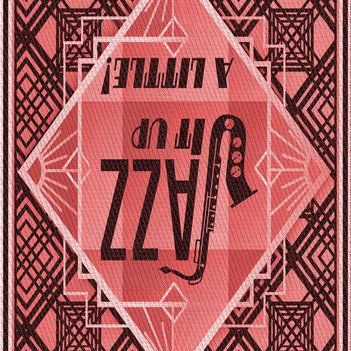 Patterned Saffron Red Rug, pat2840rd