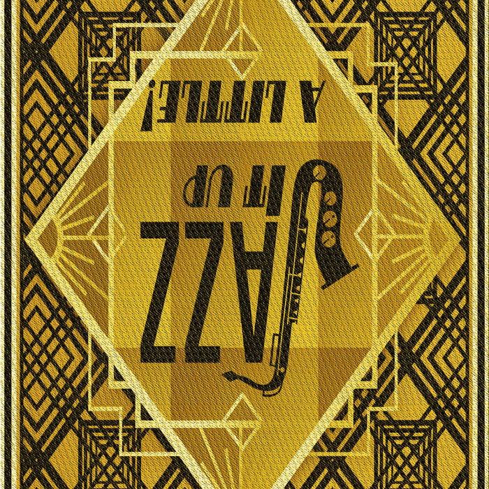 Patterned Orange Rug, pat2840yw