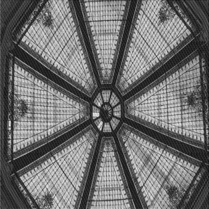 Round Patterned Dark Gray Rug, pat2841gry