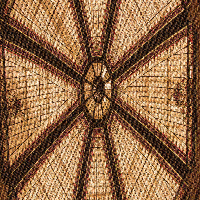 Patterned Yellow Rug, pat2841org