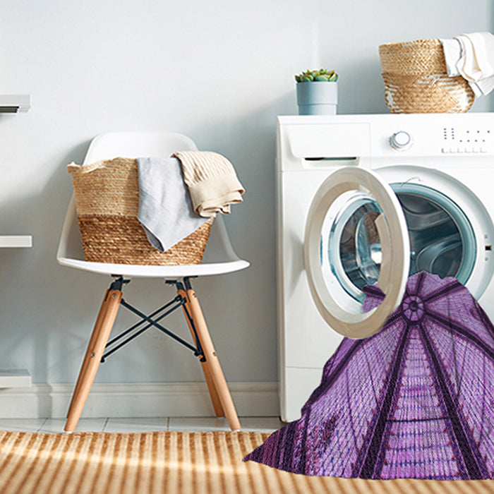 Machine Washable Transitional Purple Rug in a Washing Machine, wshpat2841pur