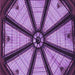 Round Patterned Purple Rug, pat2841pur