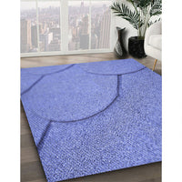 Patterned Sky Blue Rug, pat2842blu