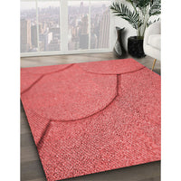 Patterned Red Rug, pat2842rd