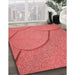 Machine Washable Transitional Red Rug in a Family Room, wshpat2842rd