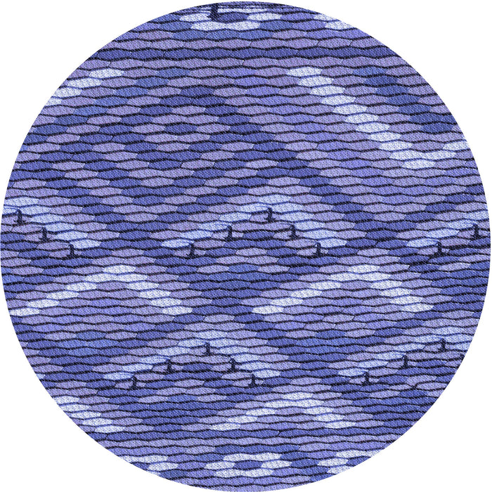 Square Machine Washable Transitional Deep Periwinkle Purple Rug in a Living Room, wshpat2843blu