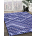 Machine Washable Transitional Deep Periwinkle Purple Rug in a Family Room, wshpat2843blu