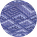 Square Patterned Deep Periwinkle Purple Rug, pat2843blu