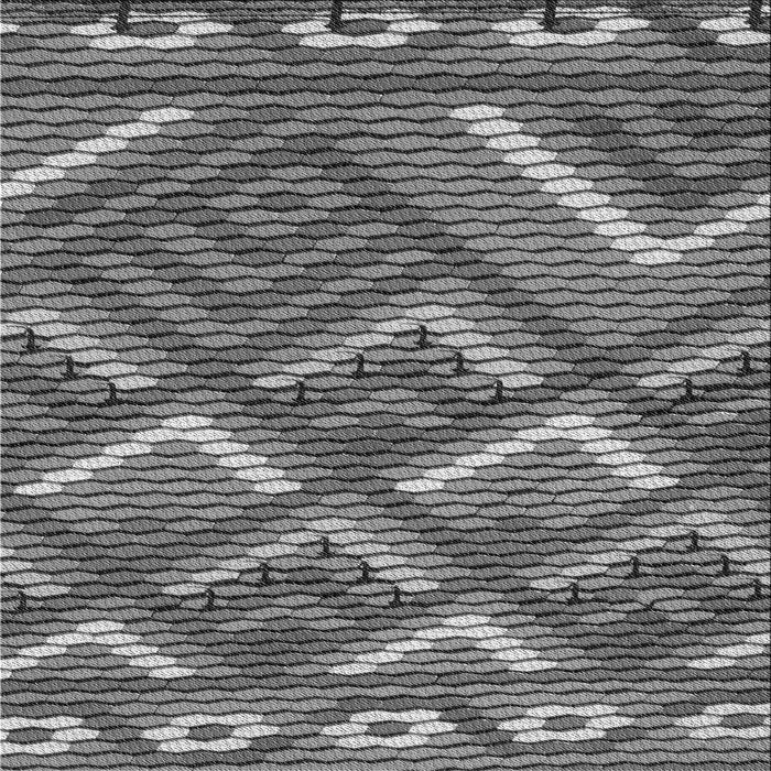 Round Patterned Black Rug, pat2843gry