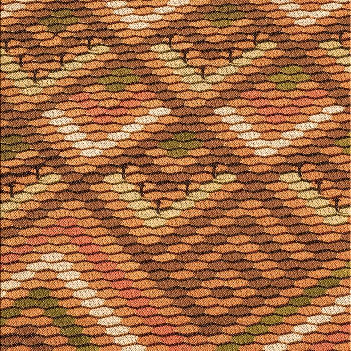 Patterned Orange Rug, pat2843org