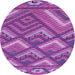 Square Patterned Dark Magenta Purple Rug, pat2843pur