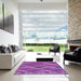 Machine Washable Transitional Dark Magenta Purple Rug in a Kitchen, wshpat2843pur