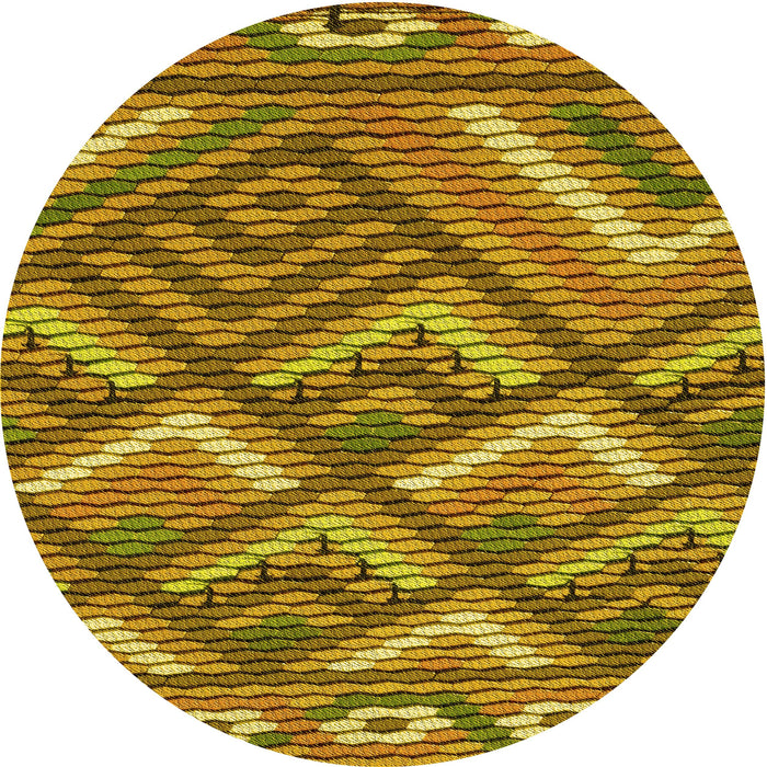 Square Patterned Yellow Rug, pat2843yw