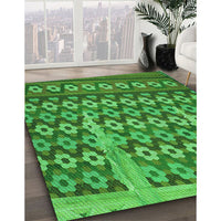 Patterned Green Rug, pat2844grn