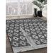 Machine Washable Transitional Dark Gray Rug in a Family Room, wshpat2844gry