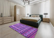 Patterned Purple Rug in a Bedroom, pat2844pur