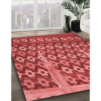 Patterned Red Rug, pat2844rd