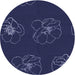 Square Patterned Deep Periwinkle Purple Rug, pat2845blu