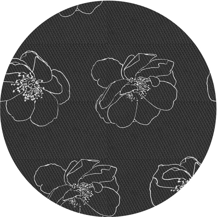 Square Machine Washable Transitional Midnight Gray Rug in a Living Room, wshpat2845gry