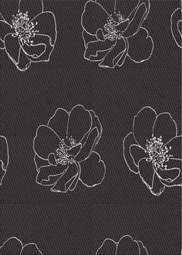 Patterned Black Novelty Rug, pat2845