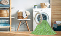 Machine Washable Transitional Green Rug in a Washing Machine, wshpat2846grn