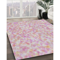 Patterned Purple Pink Novelty Rug, pat2846