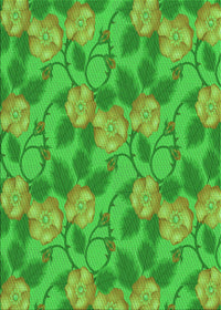 Machine Washable Transitional Dark Lime Green Rug, wshpat2847grn