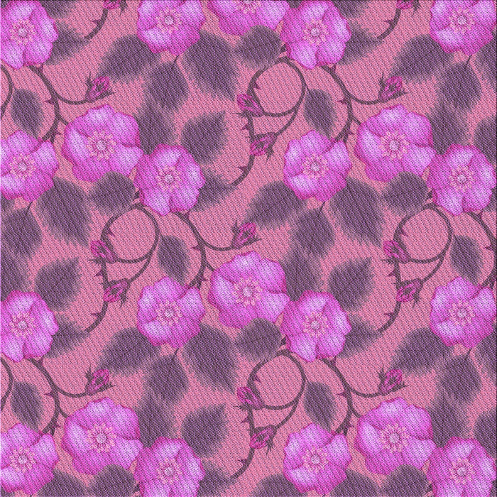 Round Machine Washable Transitional Magenta Pink Rug, wshpat2847pur