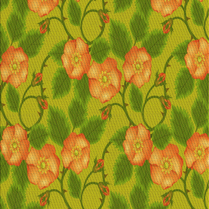 Machine Washable Transitional Green Rug, wshpat2847yw