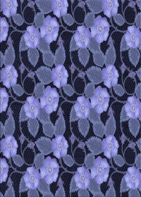 Machine Washable Transitional Blue Rug, wshpat2848blu