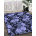 Machine Washable Transitional Blue Rug in a Family Room, wshpat2848blu